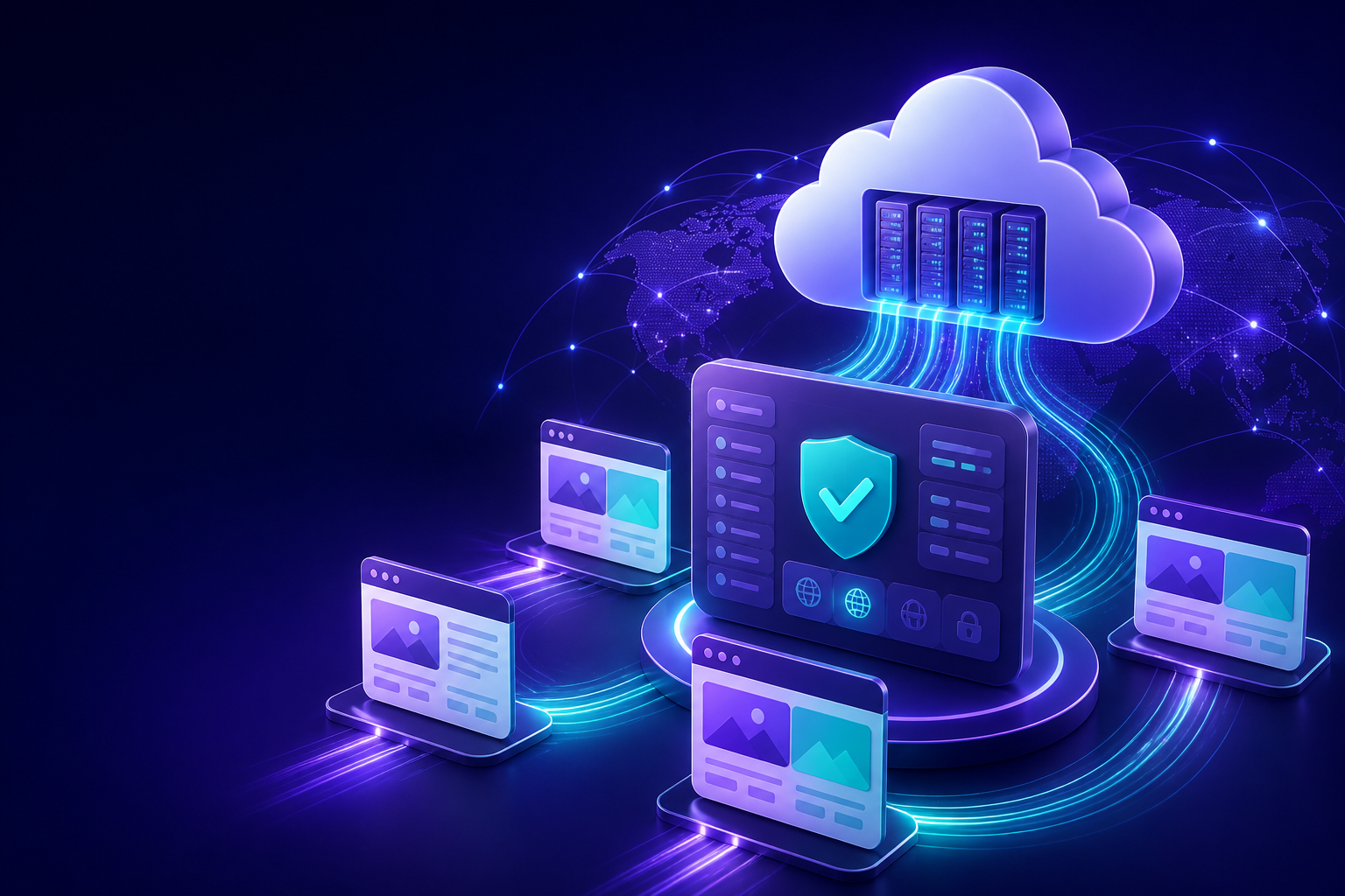 Fast and secure shared web hosting infrastructure for multiple websites